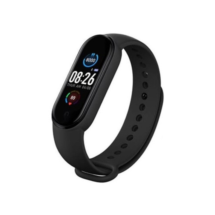 Bratara fitness Smartband KLACK, Bluetooth, 2 zile, neagra