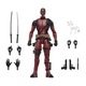 Deadpool figura, 20cm, piros-fekete, mozgatható, X-Men Legends kollekció
