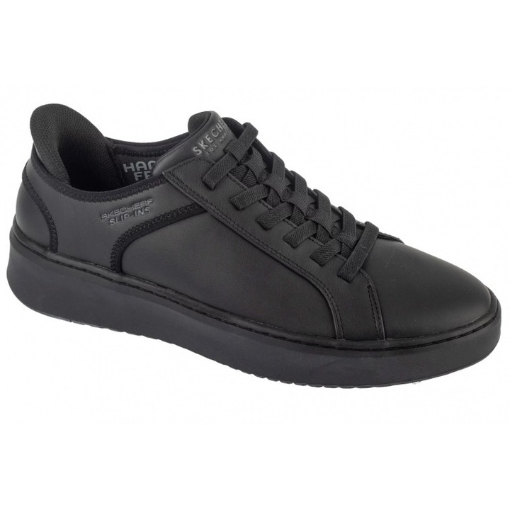 Tenisi barbati, Skechers, Court Break, slip-on, negru
