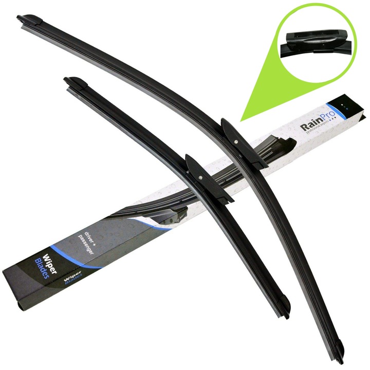 Комплект чистачки RainPro RP61-427 600мм + 400мм съвместими с Citroen C3 Picasso, Citroen DS3, Peugeot 301, Renault Clio III, Renault Fluence, Renault Megane III, Renault Symbol, Renault Thalia