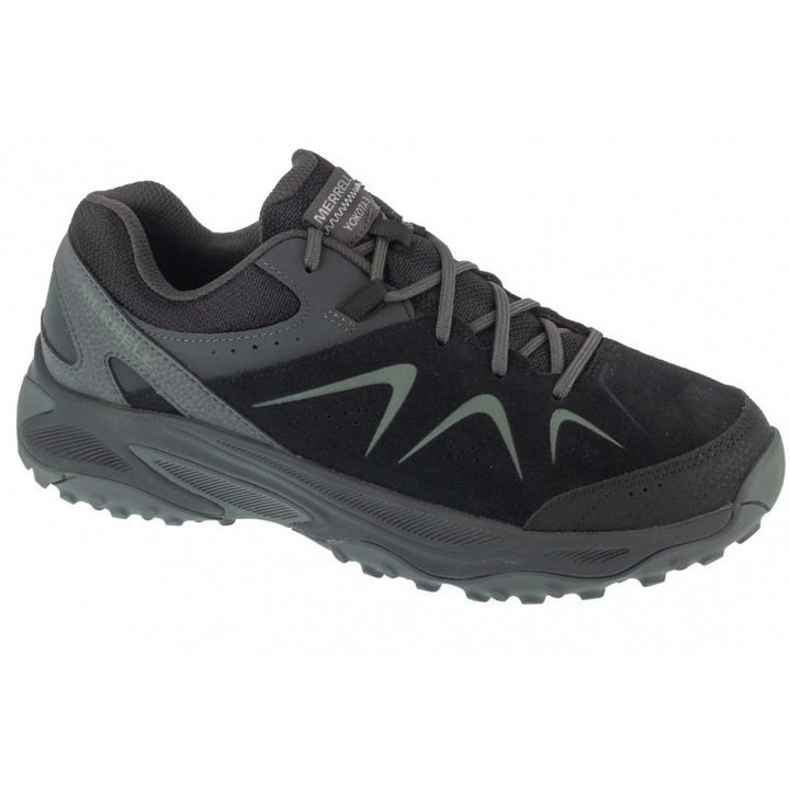 Pantofi sport barbati, Merrell, Yokota 3, piele de caprioara, negru