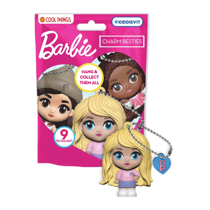 Barbie Meglepetes Figura Charm Nyaklánccal, Cool Things, 9 különböző karakter, 5, 5-6cm, lányoknak