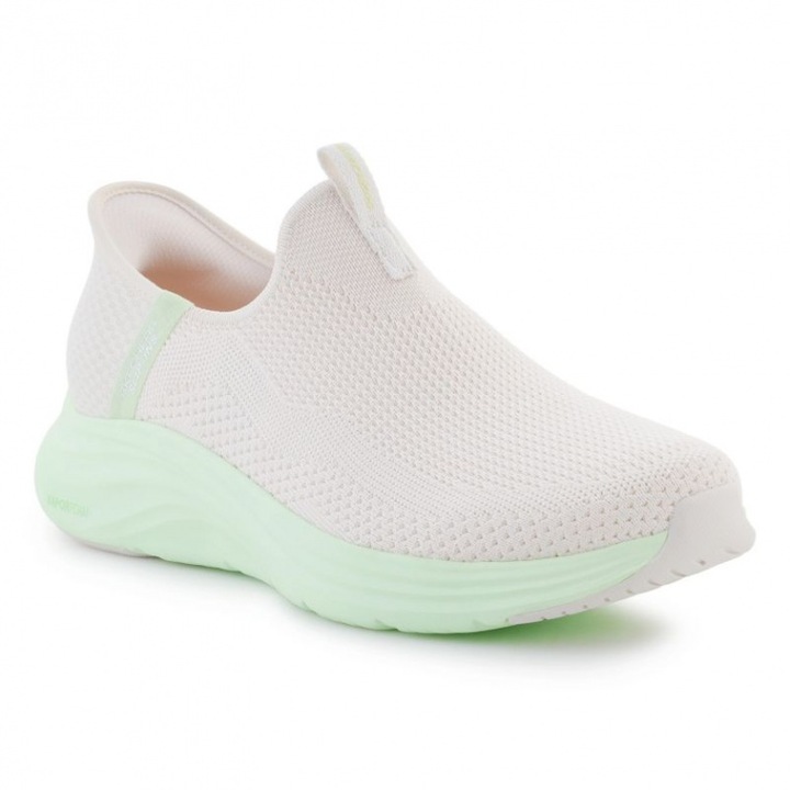 Pantofi sport dama, Skechers, Vapor Foam 150407, textil, alb/verde, 41 EU
