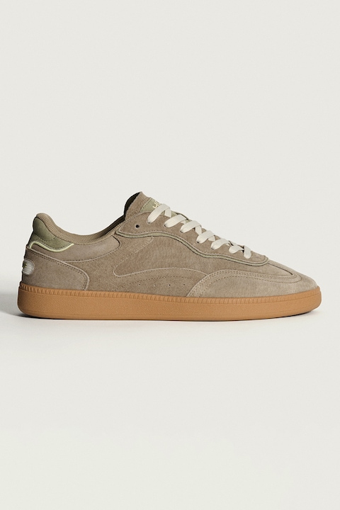 HOFF, Patofi sport low-cut de piele intoarsa, Maro taupe, 46