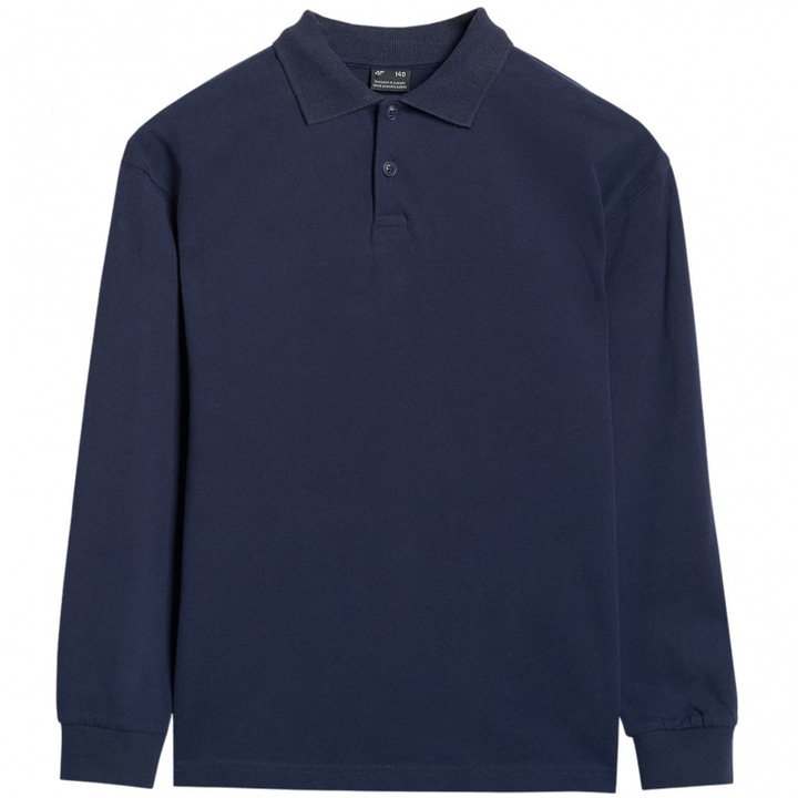 Tricou copii, 4F, maneca lunga, bleumarin, material sportiv