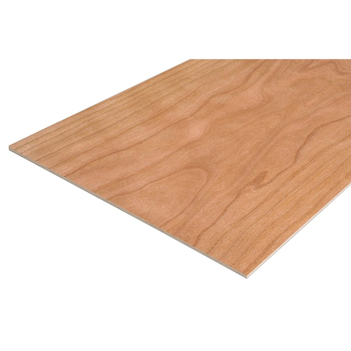 Фурнир от черешово дърво, супер финиширан, дебелина 1.5 мм, ширина 600 мм, дължина 1200 мм, 3 слоя, за CNC лазер, фреза, ажурна резба и пирография