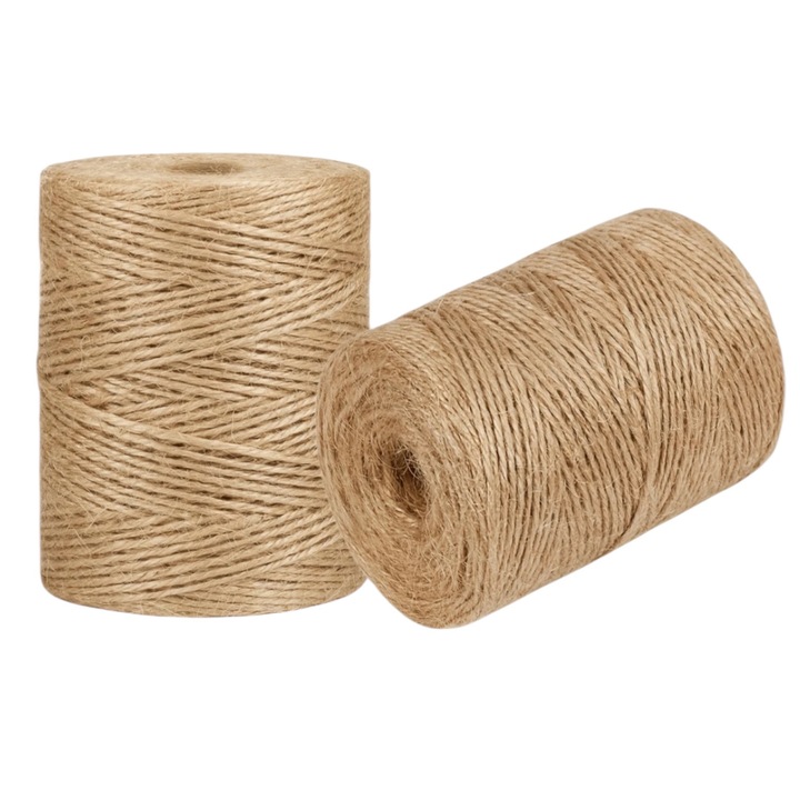 Set 2 bucati role de sfoara, maro, 100m lungime, 2mm grosime