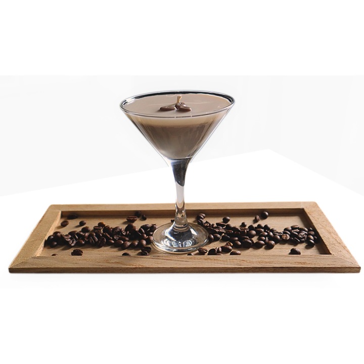 Lumanare parfumata Espresso Martini, ceara de soia, arome: cafea cu cardamom, vanilie, caramel, 100% naturala
