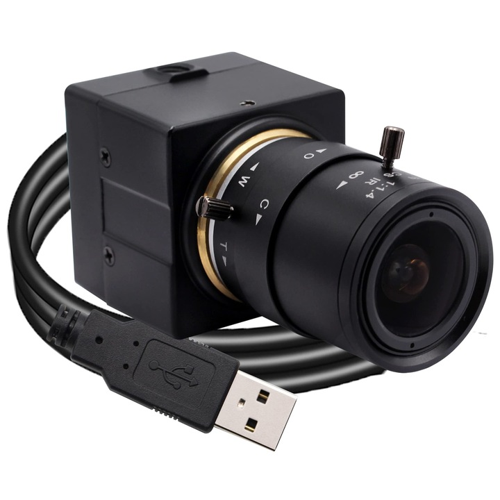 Уеб камера Svpro 5MP, 2,8-12 мм обектив с увеличение, висока резолюция 2952x1944, USB интерфейс