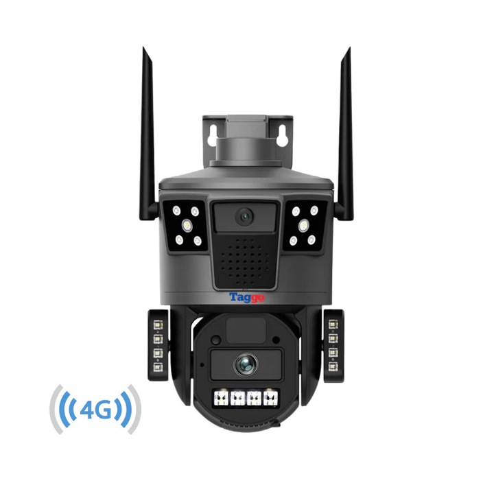 Taggo 4G megfigyelő kamera, 6MP, éjjellátó, IP66 vízálló