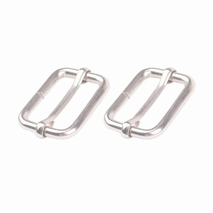 Set 2 Catarame Strangere Otel Nichelat 25mm Gri 143x25x4mm