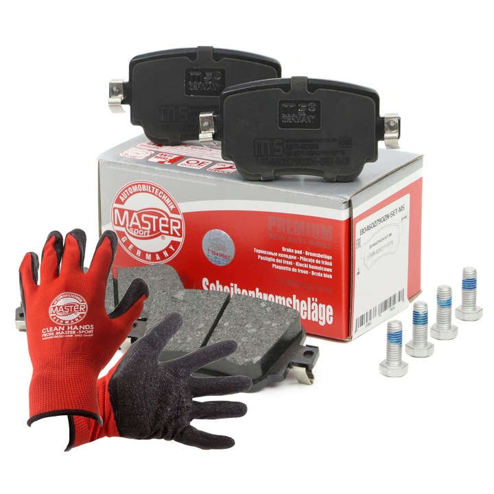 Master Sport Germany fékbetét készlet, tartóval, 104x51.8mm, 17.5mm vastagság