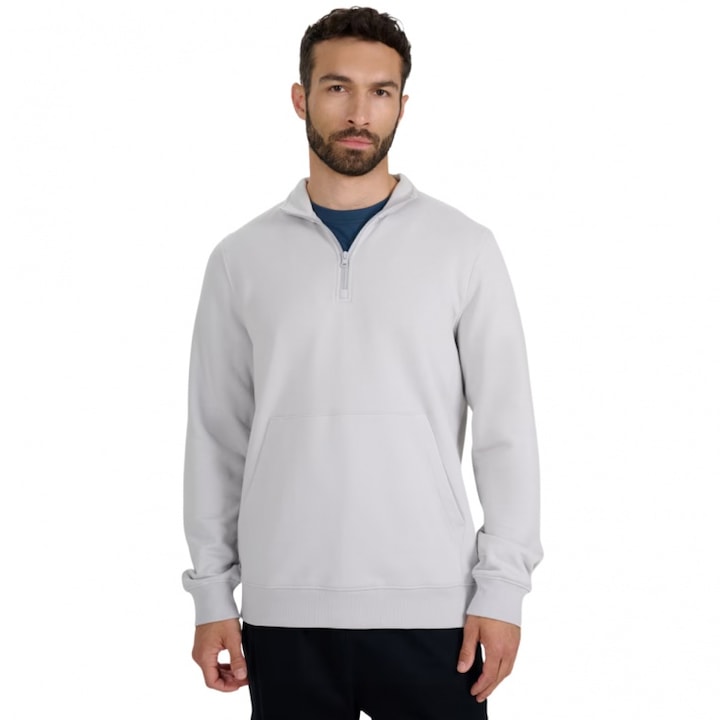 Bluza 4F cu fermoar 1/2, gri, pentru barbati, stil de viata, turism