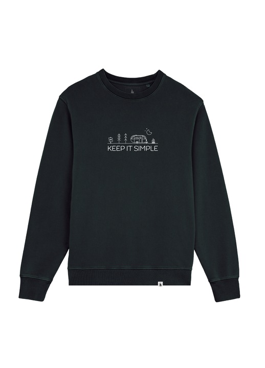 Bluza unisex, mid-light, Keep It Simple, Negru