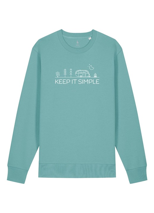 Bluza unisex, mid-light, Keep It Simple, Turcoaz