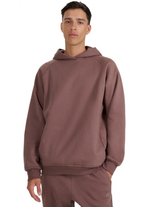 Hanorac barbati 4F, stil de viata, maro, fara fermoar