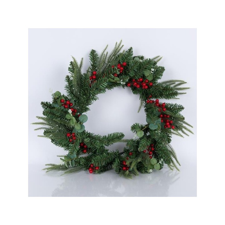 Изкуствена зелена корона, Eurolamp, 60см