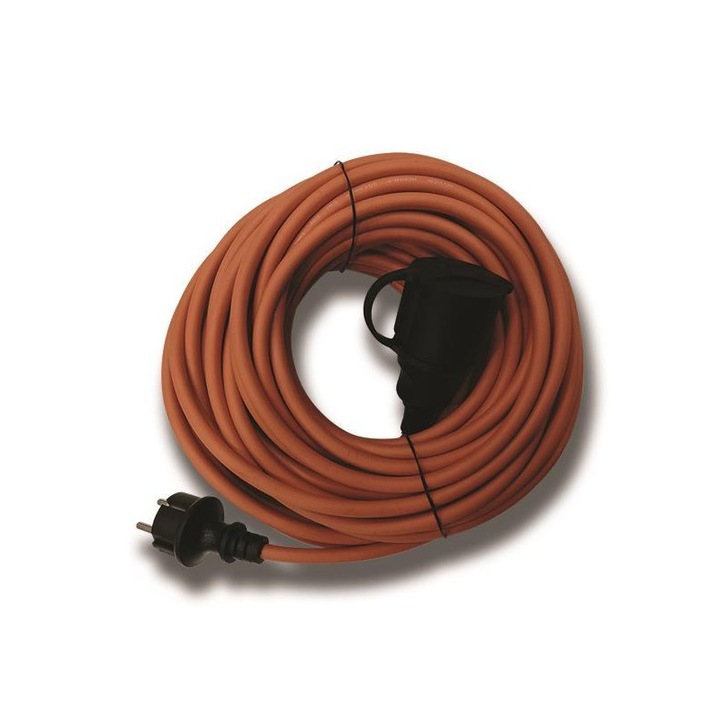 Удължител Eurolamp 20м 3x1.5мм IP44 оранжев
