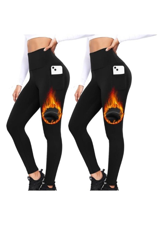 Set 2 Colanti Fitness, Negru