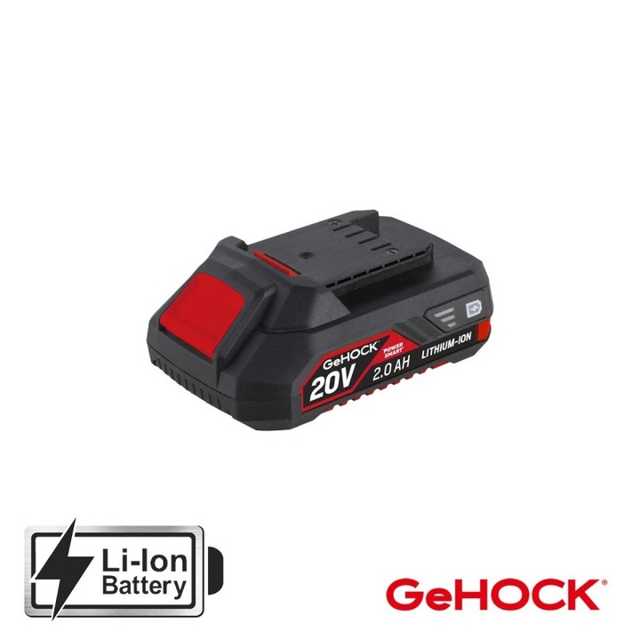 Батерия, 20 V, 2.0Ah Li-lon, черна, GeHock