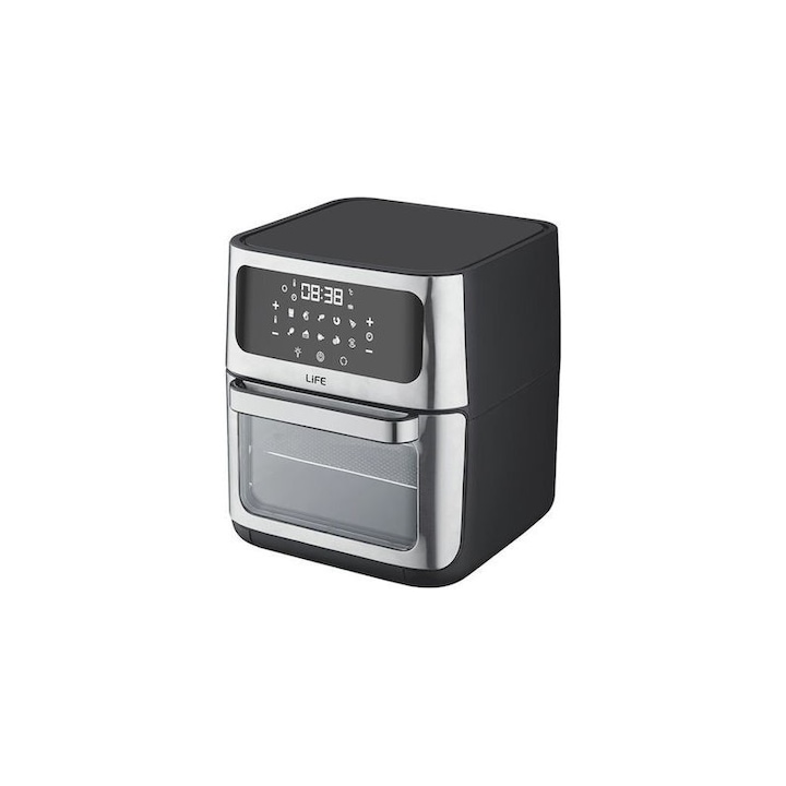 Friteza electrica VEVOR 3000W 9L inox, temperatura maxima 200C