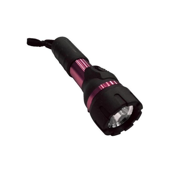 LED фенер, Eurolamp, алуминий, червен/черен