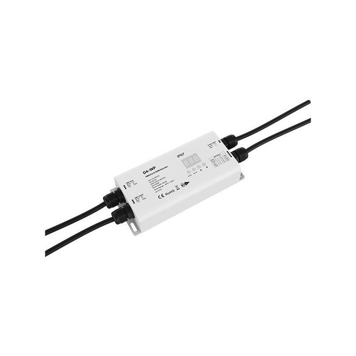 DMX512/RDM RGBW Декодер 5A*4CH 12-24VDC IP65 20A за LED ленти Eurolamp