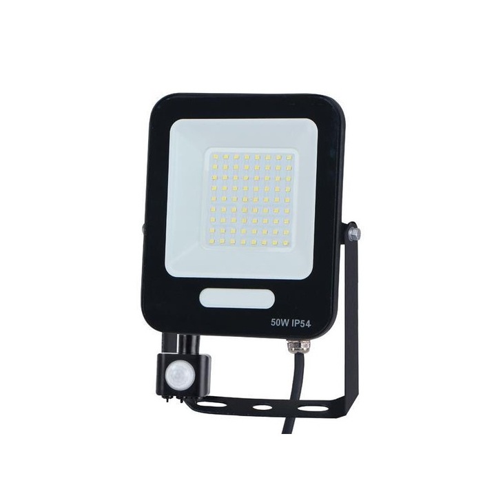Proiector LED Eurolamp 50W, IP54, 6500K, SMD, negru