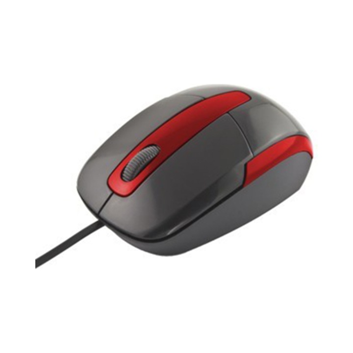 TITANUM TM108K USB kábelen keresztül, optikai egér BARRACUDA 3D, 1000 DPI, fekete, BLIS