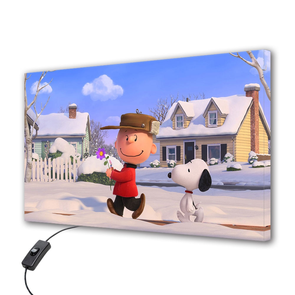 Lampa Veioza Aplica VarioView LED Animatie pentru copii Filmul Peanuts 30 x 45 cm