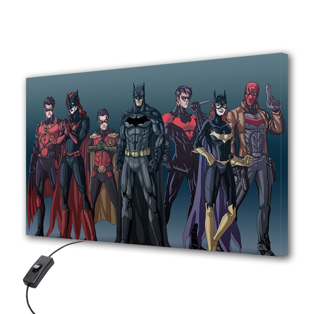 Lampa Veioza Aplica VarioView LED Animatie pentru copii Batman Echipa 30 x 45 cm