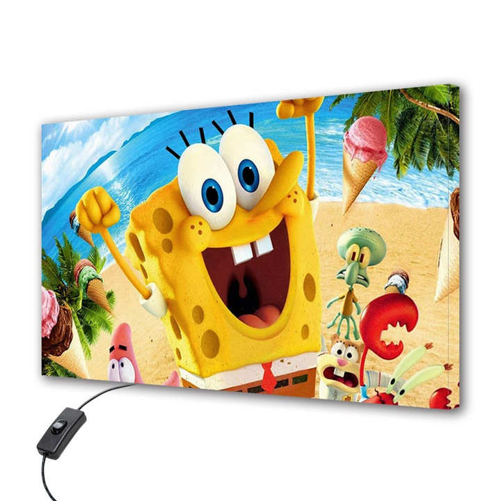 Lampa Veioza Aplica VarioView LED Animatie pentru copii Spongebob 2015 60 x 90 cm