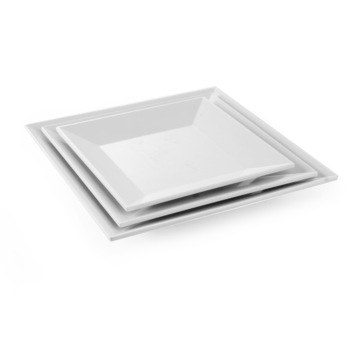 Platou / farfurie patrata, Hendi, melamina alba rezistenta la socuri, 355 x 355 x 40 mm Platou / farfurie patrata, Hendi, melamina alba rezistenta la socuri, 355 x 355 x 40 mm