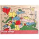 Puzzle lemn Harta Europa, limba germana