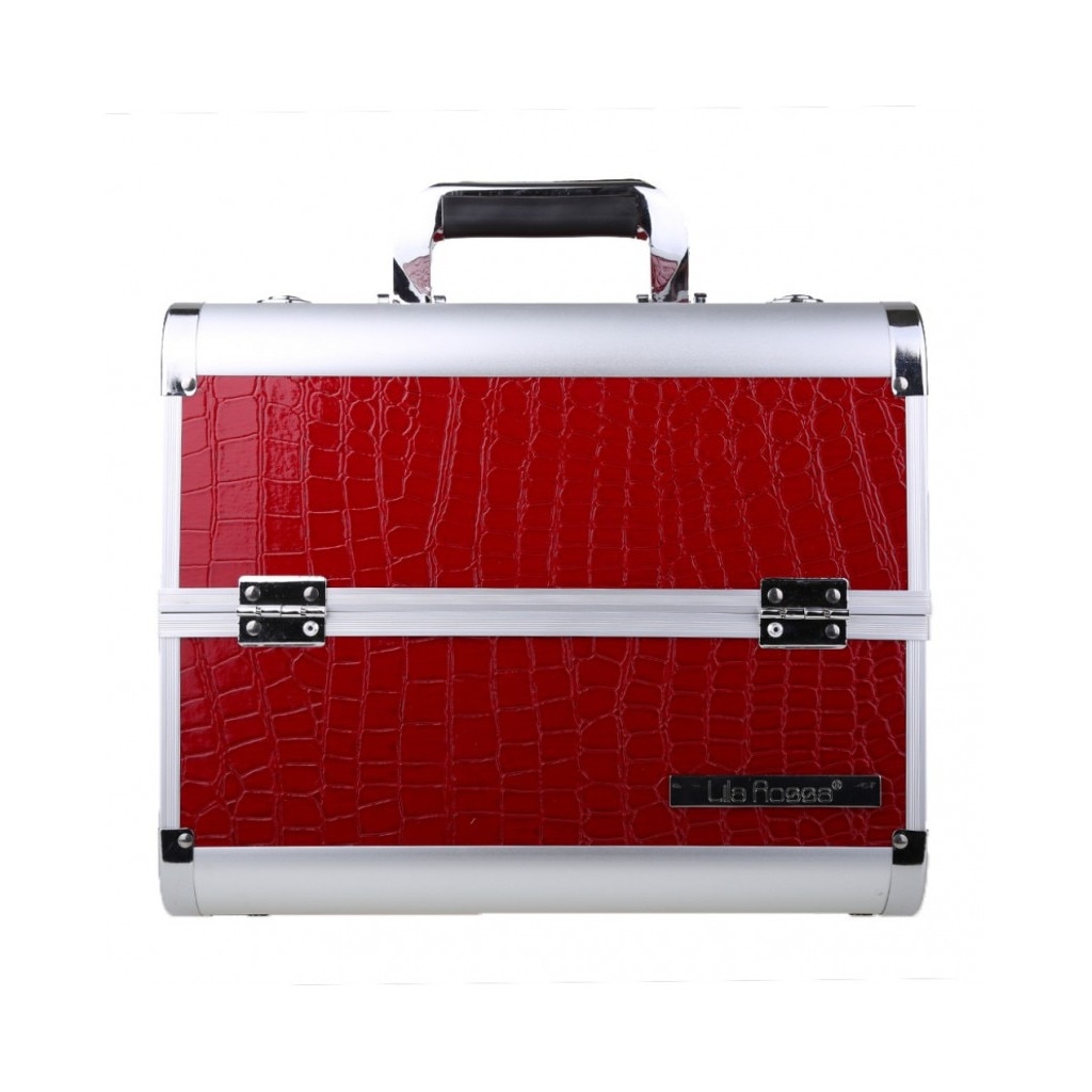 Geanta MEDIE pentru cosmetice cu organizator, Rosu