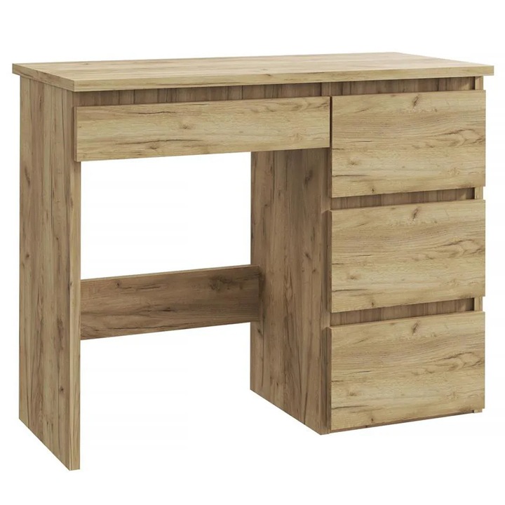 Бюро за компютър Beta 3 с 4 чекмеджета, 94x43x75 см, цвят крафт