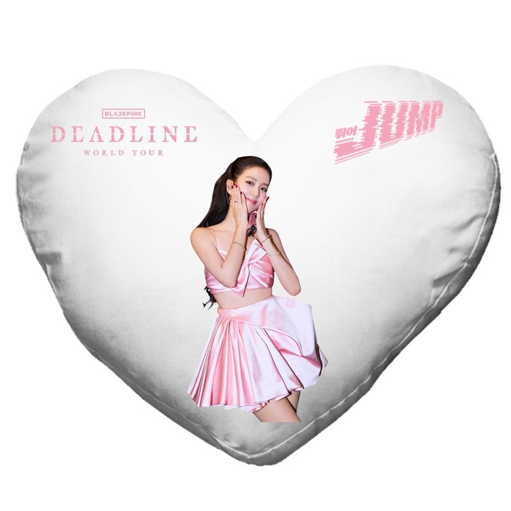Perna blackpink jisoo jump kpop blinks, Poliester, Alb, inima