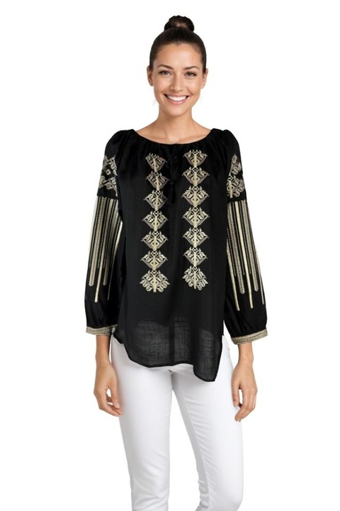 Bluza dama O25, Auriu/Negru