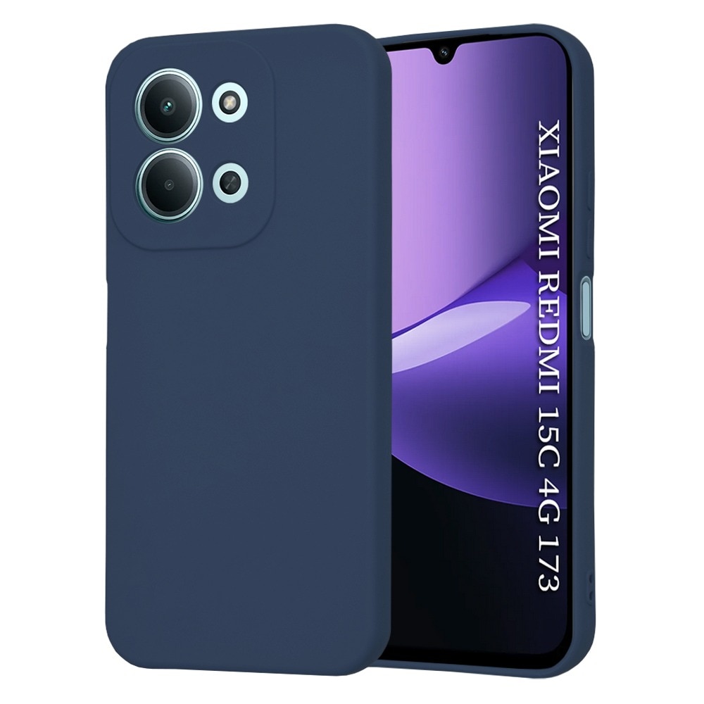 Husa pentru Xiaomi Redmi 15C 4G / Redmi 15C 5G Daden® Silicon SoftFlex, Ultra Slim, Protectie sporita, Interior de microfibra, Albastru inchis