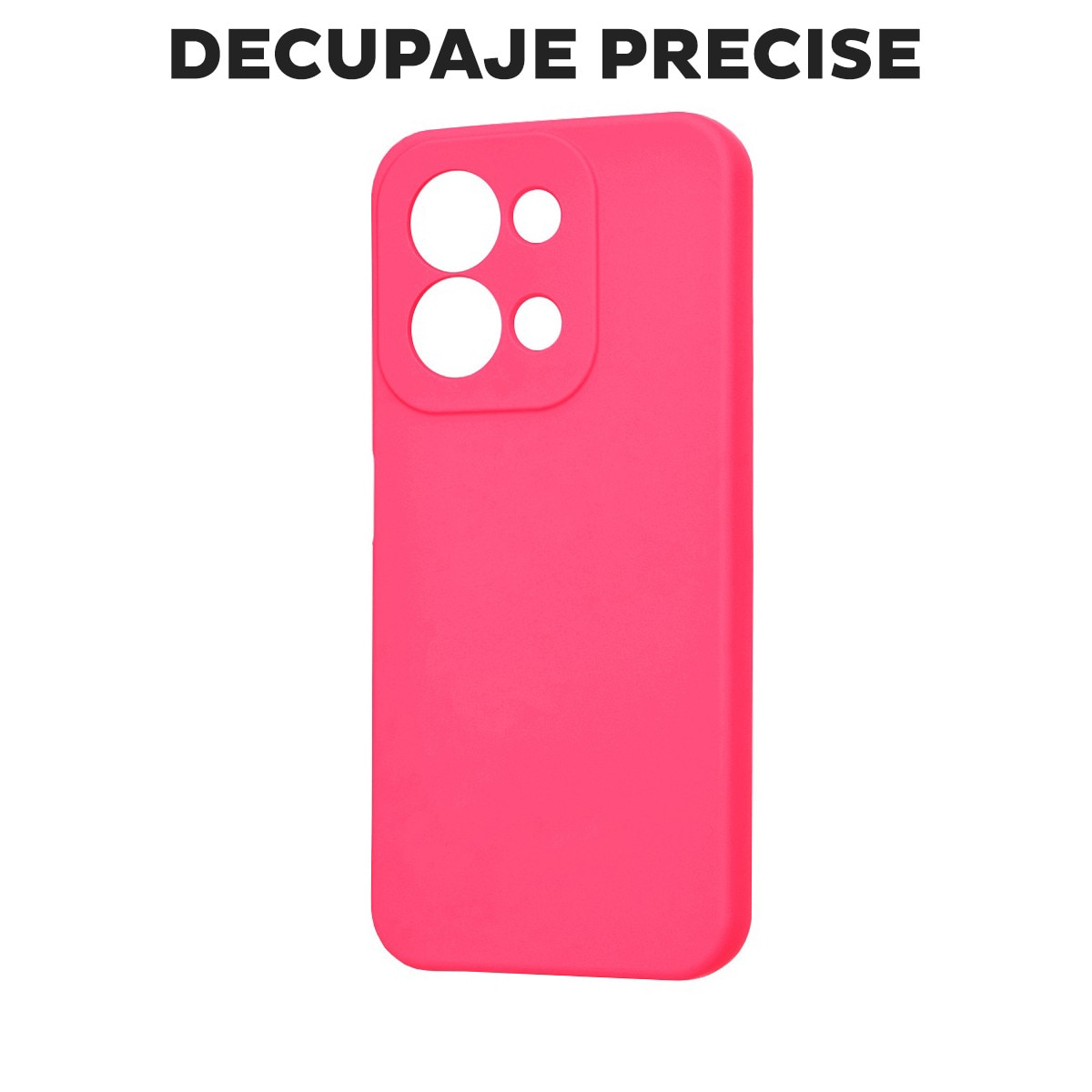 Husa pentru Xiaomi Redmi 15C 4G / Redmi 15C 5G Daden® Silicon SoftFlex, Ultra Slim, Protectie sporita, Interior de microfibra, Roz neon