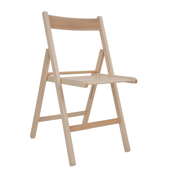 Scaun pliant Basic - cadru lemn - natur