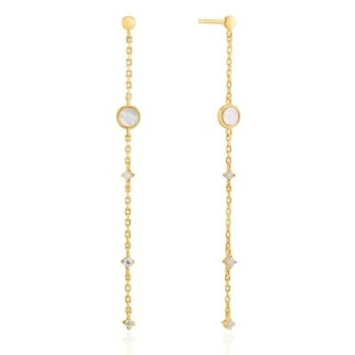 Cercei dama, argint 925, placat cu aur 14k, auriu