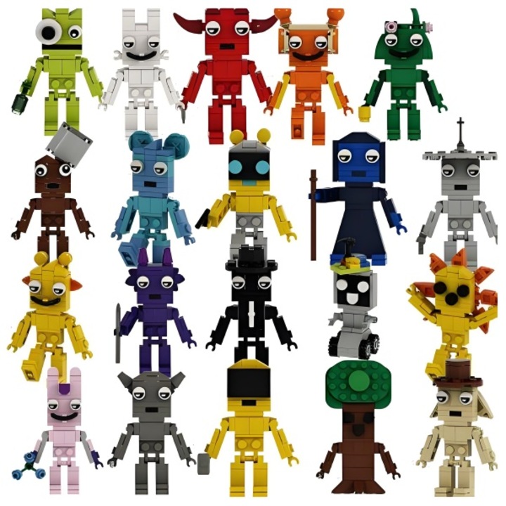 20 darabos figura építőkészlet, többszínű kivitelben