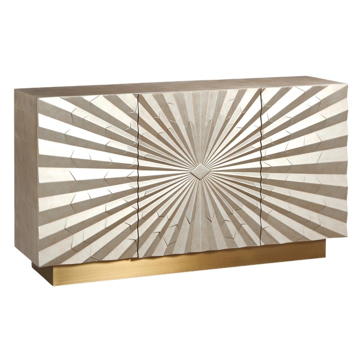 Bufet Furnlux Stilig, maro auriu, lemn prelucrat, 150x82x40cm