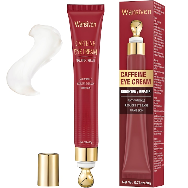 Анти-ейдж крем за околоочен контур с кофеин и хиалуронова киселина – интензивна хидратация и анти-ейдж ефект, 20 мл