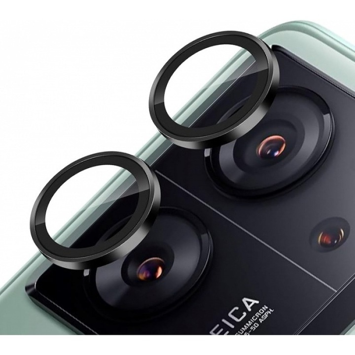 Защитно фолио за камера, за Xiaomi 13T, 9H, черно, 0.2см, 1 комплект, 2 броя