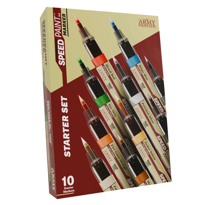 Speedpaint Marker Készlet, The Army Painter, 10 szín, hordozható formátum