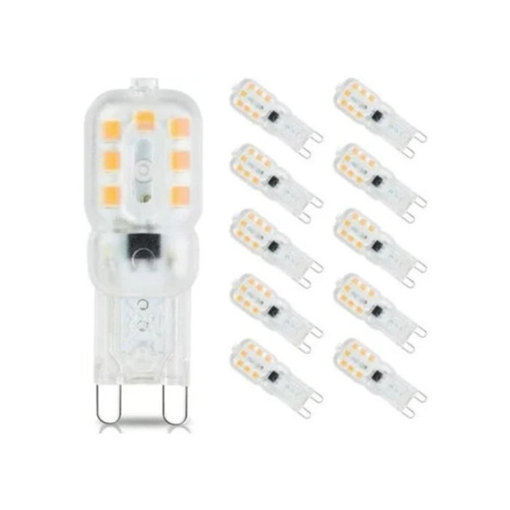 G9 LED izzó 3000K meleg fehér, energiatakarékos, nem szabályozható, könnyű telepítés, hosszú élettartam