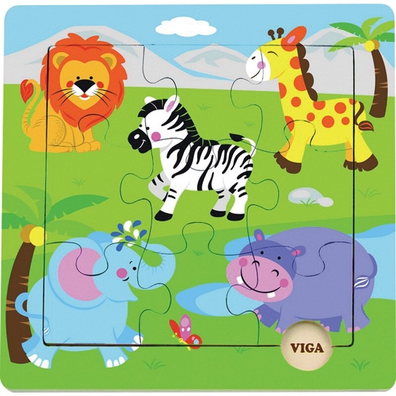 Puzzle Din Lemn Animalute