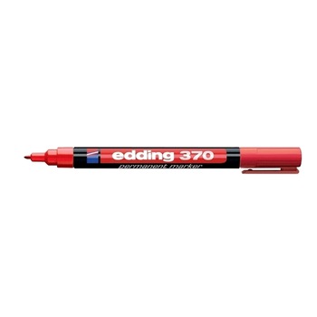 Marker permanent Edding 370 varf rotund 1MM rosu ED3702 Marker permanent Edding 370 varf rotund 1MM rosu ED3702